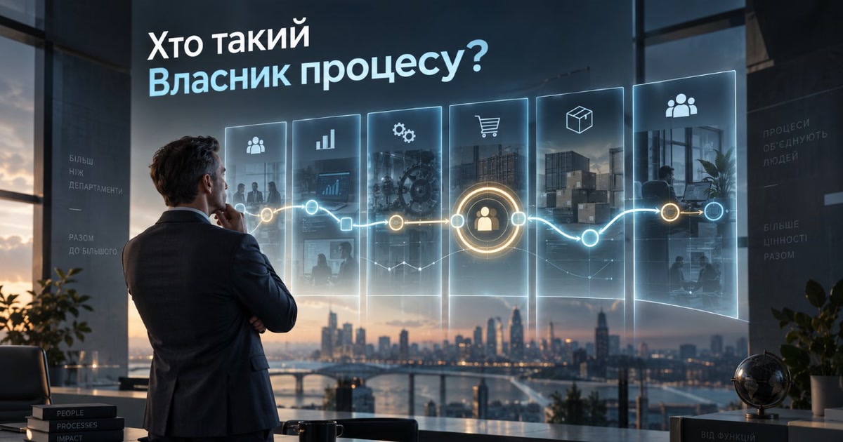 Власник процесу керує наскрізною взаємодією людей, показників, операцій і ресурсів